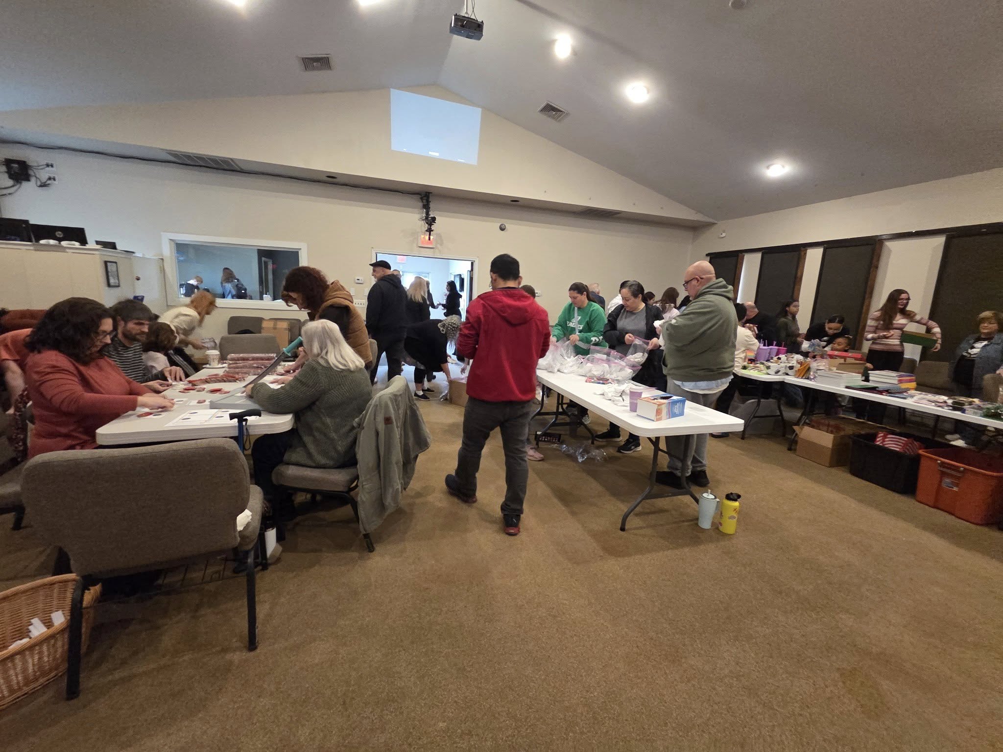 Grace Church members at a community craft and fellowship gathering